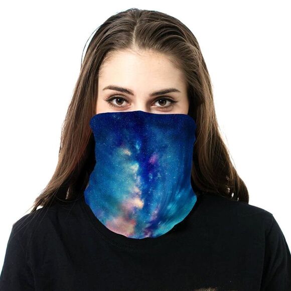 Blue Galaxy Neck Gaiter Face Mask Bandana Scarf - Picture 1 of 4